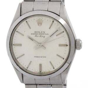ROLEX Air King 5500 Stainless Steel Automatic Mens Watch Vintage